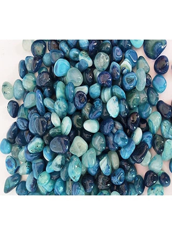 VANNEF Stone Polished Glossy Decortaive Onyx Pebbles Stones for Home Decor, Garden, Table Decoration and Vase Fillers (MultiBlue_2950gm) - Image 3